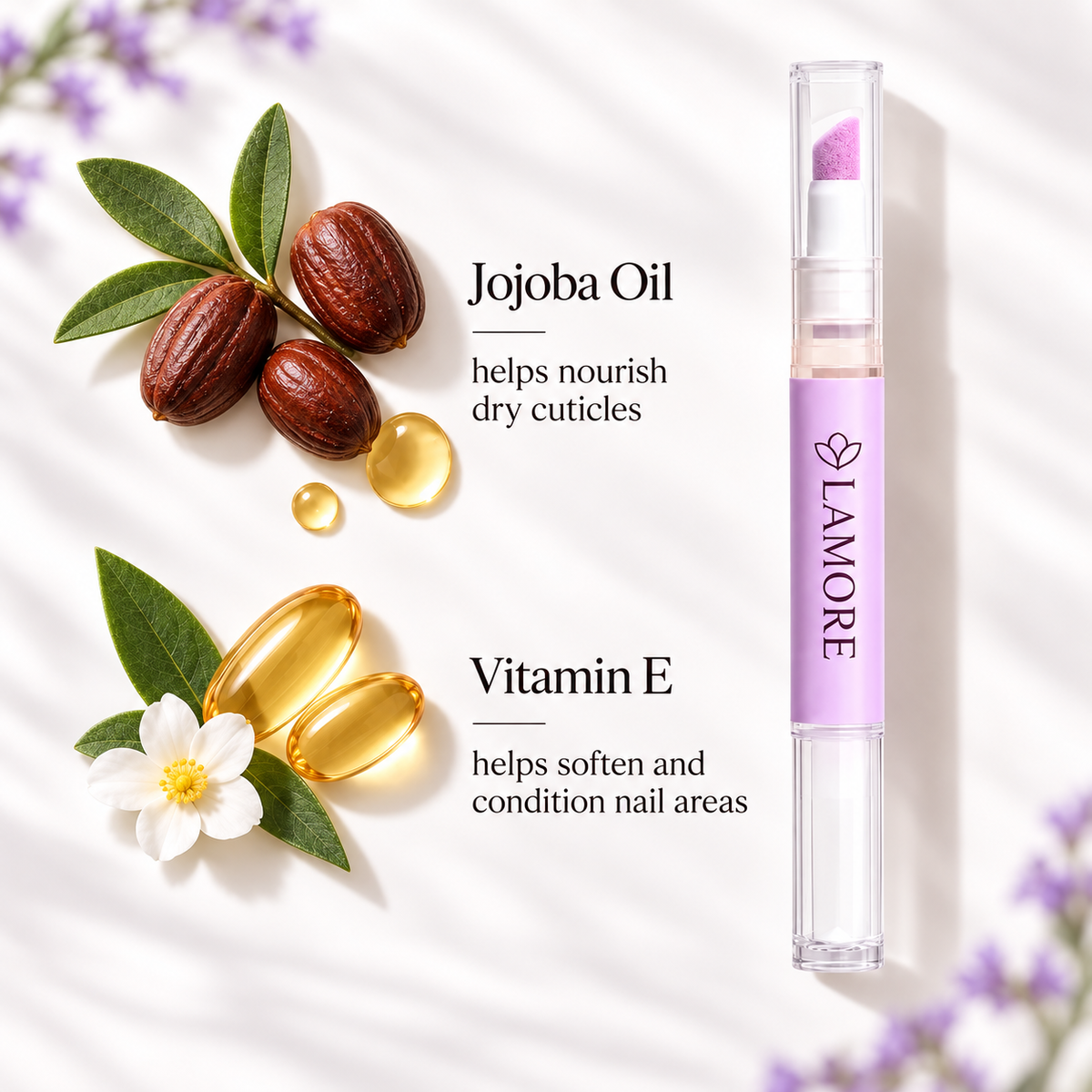 LAMORE 2-in-1 Cuticle Care Pen