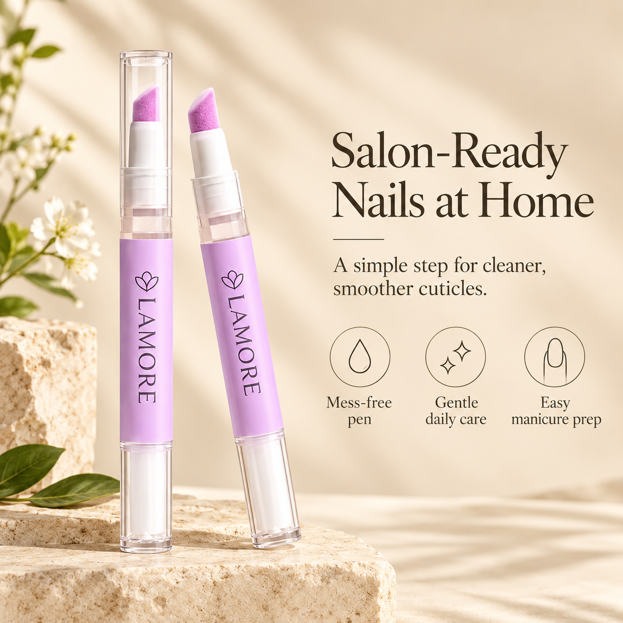 LAMORE 2-in-1 Cuticle Care Pen