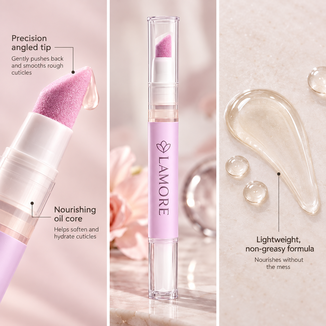 LAMORE 2-in-1 Cuticle Care Pen